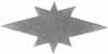 Inlay, Solid Eight Point Star,
2.0" by 1.0", nickel silver  0.040" thick